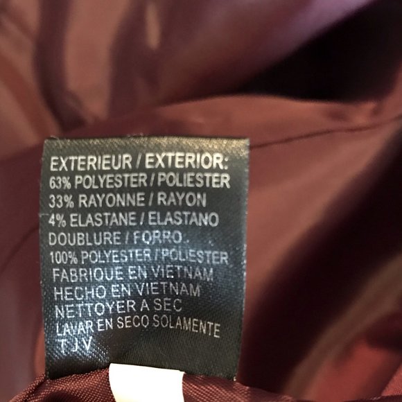 NEW Tahari Plus Double Star Neck Burgundy Pantsuit - Picture 9 of 12